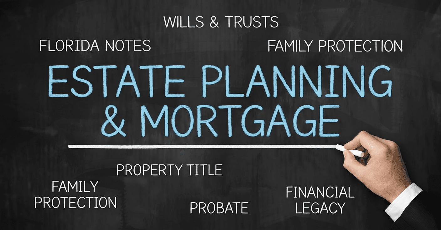 Florida mortgage and note documents on a desk with house keys — Lumsden Law estate planning, Orlando